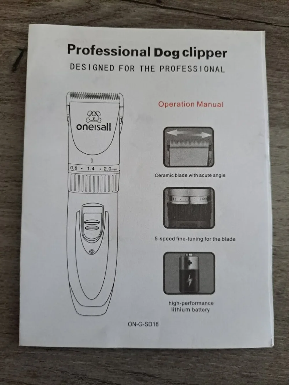Pet Electric Clipper One Is All Dog and Cat Professional Clipper